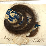 Sister Mary's Hair and More, Group of Five Victorian Hair Locks with Names