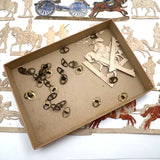 Scarce Werner & Schuman German Embossed Die-Cut Soldiers Set with Stands, Late 19th Century