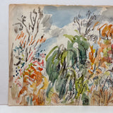 Adelaide Lawson Wood (American, 1889-1986) Expressionistic Watercolor Landscape, c. 1930s