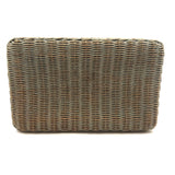 C. 1930s Whitney Carriage Co. Salesman Sample Wicker Hamper in Seafoam Green Paint