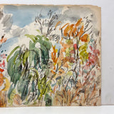Adelaide Lawson Wood (American, 1889-1986) Expressionistic Watercolor Landscape, c. 1930s