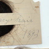 Sister Mary's Hair and More, Group of Five Victorian Hair Locks with Names