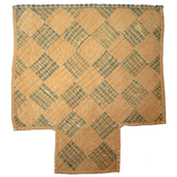 Antique T-shaped Checker board Piecework Doll Quilt for Four Poster