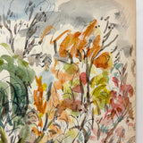 Adelaide Lawson Wood (American, 1889-1986) Expressionistic Watercolor Landscape, c. 1930s