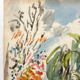 Adelaide Lawson Wood (American, 1889-1986) Expressionistic Watercolor Landscape, c. 1930s