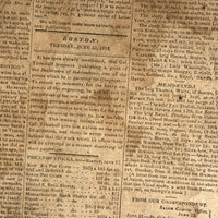 Early (1817-18!) New England Polka Dotted Wallpaper Band Box with Newspaper Lining and Hand-stitched Mending