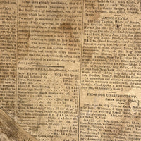 Early (1817-18!) New England Polka Dotted Wallpaper Band Box with Newspaper Lining and Hand-stitched Mending