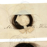 Sister Mary's Hair and More, Group of Five Victorian Hair Locks with Names