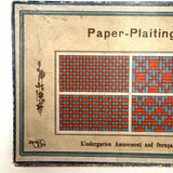 Scarce Antique German Froebel Kindergarten Paper Plaiting Kit, Full