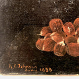 Lovely and Unusual Late 19th C. Chestnuts Still Life