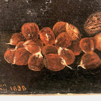 Lovely and Unusual Late 19th C. Chestnuts Still Life