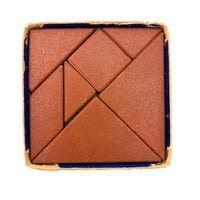 Early (c. 1890s) Richter Anchor Stone Tangram Puzzle with Beautiful Original Designs Booklet
