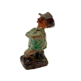 Redware Folk Art Man in Green, Presumed Pennsylvania, Earlier 20th Century