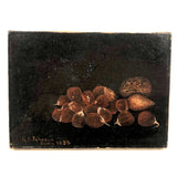 Lovely and Unusual Late 19th C. Chestnuts Still Life