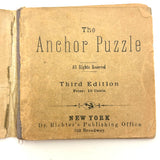 Early (c. 1890s) Richter Anchor Stone Tangram Puzzle with Beautiful Original Designs Booklet