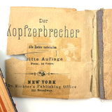 Early (c. 1890s) Richter Anchor Stone Tangram Puzzle with Beautiful Original Designs Booklet