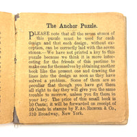 Early (c. 1890s) Richter Anchor Stone Tangram Puzzle with Beautiful Original Designs Booklet