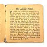 Early (c. 1890s) Richter Anchor Stone Tangram Puzzle with Beautiful Original Designs Booklet