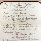 NYC Train Conductor Ezra Myers'  1881  Manuscript Notebook Diagramming Elevated "WO" Train Signals, Switches, etc.