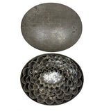 SOLD Lovely, (Very Tightly) Graduated Antique Set of Scalloped Edge Biscuit Cutters in Original Soldered, Domed Case