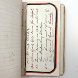 NYC Train Conductor Ezra Myers'  1881  Manuscript Notebook Diagramming Elevated "WO" Train Signals, Switches, etc.