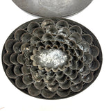 SOLD Lovely, (Very Tightly) Graduated Antique Set of Scalloped Edge Biscuit Cutters in Original Soldered, Domed Case