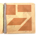 Early (c. 1890s) Richter Anchor Stone Tangram Puzzle with Beautiful Original Designs Booklet