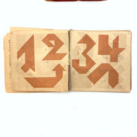 Early (c. 1890s) Richter Anchor Stone Tangram Puzzle with Beautiful Original Designs Booklet