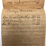 Eleanor Rees's 1923 Camp Notebook with Very Excellent Lists