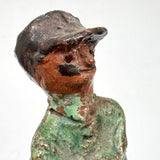 Redware Folk Art Man in Green, Presumed Pennsylvania, Earlier 20th Century