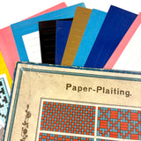 Scarce Antique German Froebel Kindergarten Paper Plaiting Kit, Full