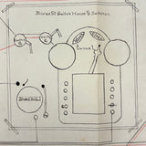 NYC Train Conductor Ezra Myers'  1881  Manuscript Notebook Diagramming Elevated "WO" Train Signals, Switches, etc.