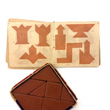 Early (c. 1890s) Richter Anchor Stone Tangram Puzzle with Beautiful Original Designs Booklet