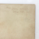 I'm Still Single How are You? Mounted Photo of Very Handsome Couple on Embossed "Private Postcard", Early 20th C.