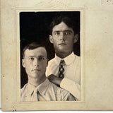 I'm Still Single How are You? Mounted Photo of Very Handsome Couple on Embossed "Private Postcard", Early 20th C.