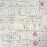 NYC Train Conductor Ezra Myers'  1881  Manuscript Notebook Diagramming Elevated "WO" Train Signals, Switches, etc.