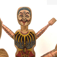 Almost Complete c. 1870s Crandall's Acrobats (Set of Four) in Original Box Bottom (No Lid)