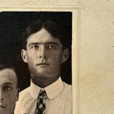 I'm Still Single How are You? Mounted Photo of Very Handsome Couple on Embossed "Private Postcard", Early 20th C.