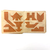 Early (c. 1890s) Richter Anchor Stone Tangram Puzzle with Beautiful Original Designs Booklet