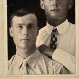 I'm Still Single How are You? Mounted Photo of Very Handsome Couple on Embossed "Private Postcard", Early 20th C.