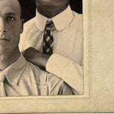 I'm Still Single How are You? Mounted Photo of Very Handsome Couple on Embossed "Private Postcard", Early 20th C.