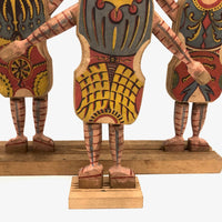 Almost Complete c. 1870s Crandall's Acrobats (Set of Four) in Original Box Bottom (No Lid)