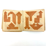 Early (c. 1890s) Richter Anchor Stone Tangram Puzzle with Beautiful Original Designs Booklet