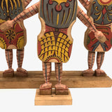 Almost Complete c. 1870s Crandall's Acrobats (Set of Four) in Original Box Bottom (No Lid)