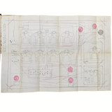 NYC Train Conductor Ezra Myers'  1881  Manuscript Notebook Diagramming Elevated "WO" Train Signals, Switches, etc.