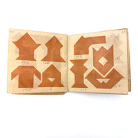 Early (c. 1890s) Richter Anchor Stone Tangram Puzzle with Beautiful Original Designs Booklet