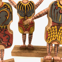 Almost Complete c. 1870s Crandall's Acrobats (Set of Four) in Original Box Bottom (No Lid)