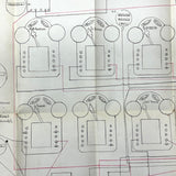 NYC Train Conductor Ezra Myers'  1881  Manuscript Notebook Diagramming Elevated "WO" Train Signals, Switches, etc.