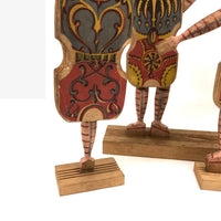 Almost Complete c. 1870s Crandall's Acrobats (Set of Four) in Original Box Bottom (No Lid)