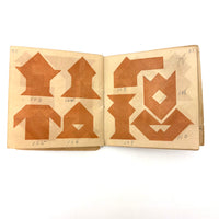Early (c. 1890s) Richter Anchor Stone Tangram Puzzle with Beautiful Original Designs Booklet